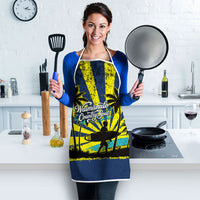 Waimanalo Oahu Hawaii Surfing Apron Tropical Beach Retro Sunburst Surfboard TS04 - Polynesian Pride