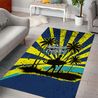 Waimanalo Oahu Hawaii Surfing Area Rug Tropical Beach Retro Sunburst Surfboard TS04 - Polynesian Pride