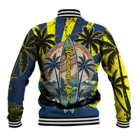 Waimanalo Oahu Hawaii Surfing Baseball Jacket Tropical Beach Retro Sunburst Surfboard TS04 - Polynesian Pride