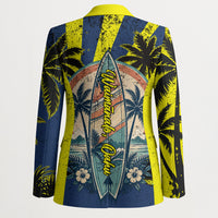 Waimanalo Oahu Hawaii Surfing Blazer Tropical Beach Retro Sunburst Surfboard TS04 - Polynesian Pride