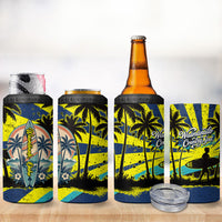 Waimanalo Oahu Hawaii Surfing 4 in 1 Can Cooler Tumbler Tropical Beach Retro Sunburst Surfboard TS04 - Polynesian Pride
