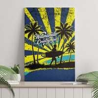 Waimanalo Oahu Hawaii Surfing Canvas Wall Art Tropical Beach Retro Sunburst Surfboard TS04 - Polynesian Pride