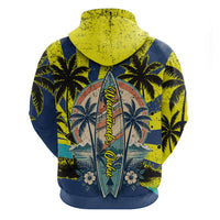 Waimanalo Oahu Hawaii Surfing Hoodie Tropical Beach Retro Sunburst Surfboard TS04 - Polynesian Pride