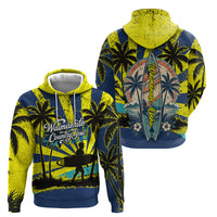 Waimanalo Oahu Hawaii Surfing Hoodie Tropical Beach Retro Sunburst Surfboard TS04 - Polynesian Pride