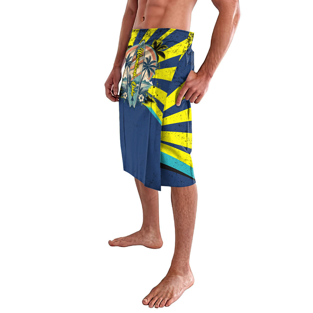 Waimanalo Oahu Hawaii Surfing Lavalava Tropical Beach Retro Sunburst Surfboard TS04 - Polynesian Pride