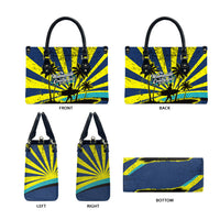 Waimanalo Oahu Hawaii Surfing Leather Bag Tropical Beach Retro Sunburst Surfboard TS04 - Polynesian Pride