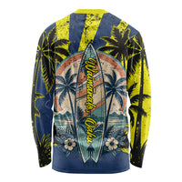 Waimanalo Oahu Hawaii Surfing Long Sleeve Shirt Tropical Beach Retro Sunburst Surfboard TS04 - Polynesian Pride