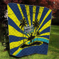 Waimanalo Oahu Hawaii Surfing Quilt Tropical Beach Retro Sunburst Surfboard TS04 - Polynesian Pride