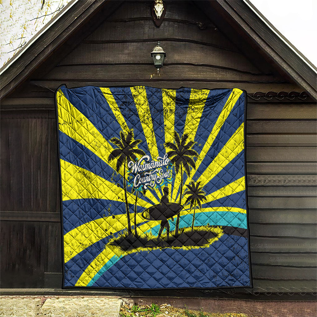 Waimanalo Oahu Hawaii Surfing Quilt Tropical Beach Retro Sunburst Surfboard TS04 - Polynesian Pride