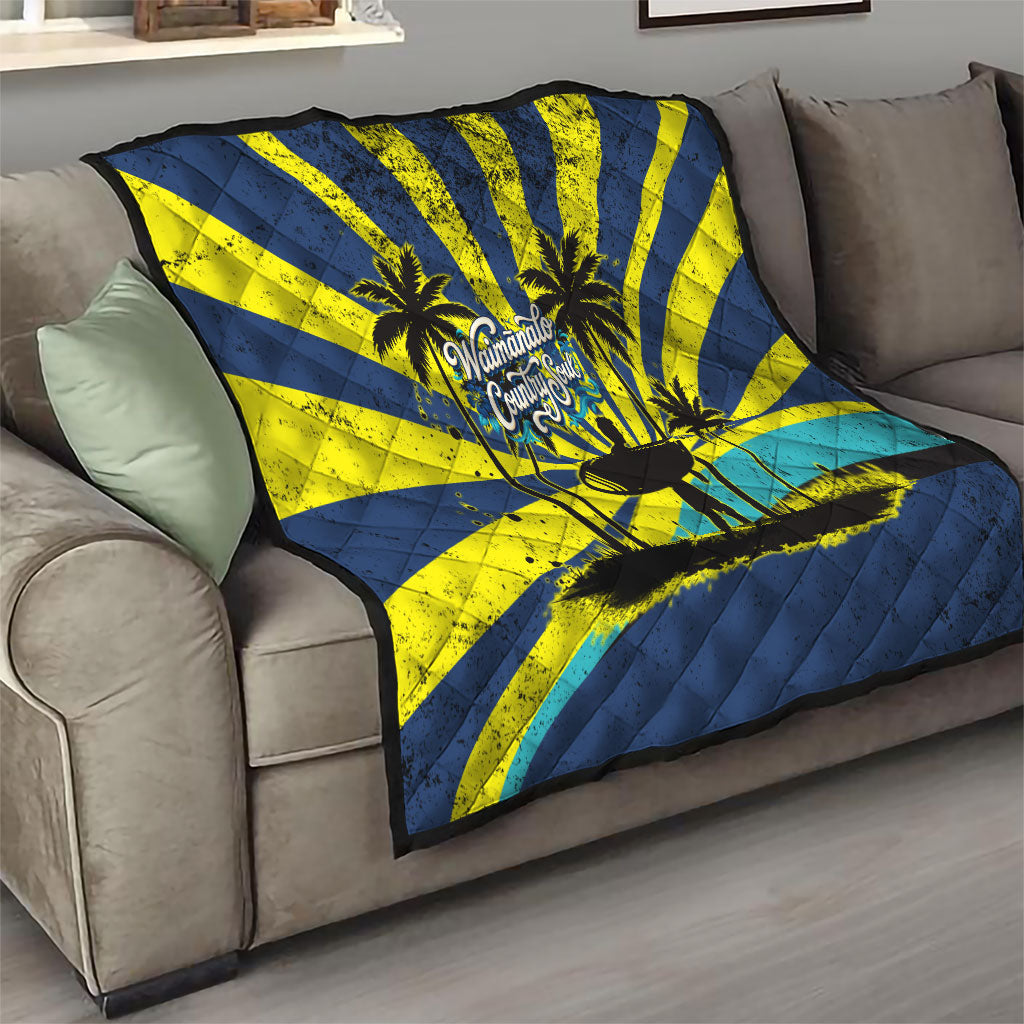 Waimanalo Oahu Hawaii Surfing Quilt Tropical Beach Retro Sunburst Surfboard TS04 - Polynesian Pride