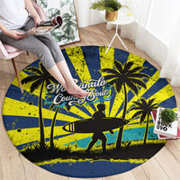 Waimanalo Oahu Hawaii Surfing Round Carpet Tropical Beach Retro Sunburst Surfboard TS04 - Polynesian Pride