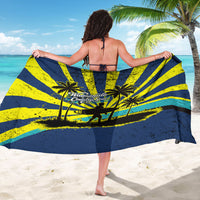 Waimanalo Oahu Hawaii Surfing Sarong Tropical Beach Retro Sunburst Surfboard TS04 - Polynesian Pride