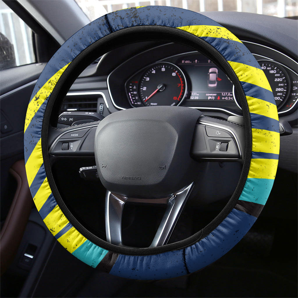 Waimanalo Oahu Hawaii Surfing Steering Wheel Cover Tropical Beach Retro Sunburst Surfboard TS04 - Polynesian Pride