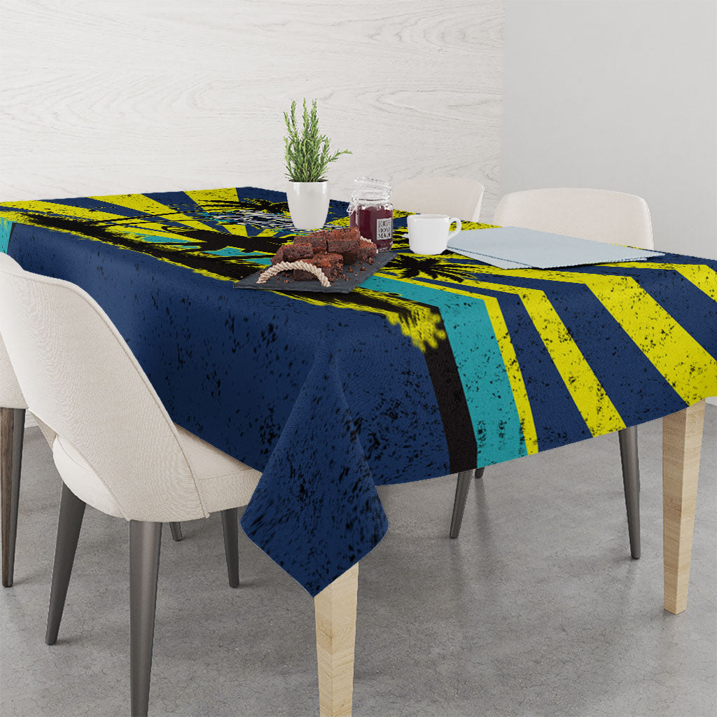 Waimanalo Oahu Hawaii Surfing Tablecloth Tropical Beach Retro Sunburst Surfboard TS04 - Polynesian Pride
