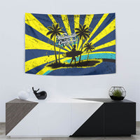Waimanalo Oahu Hawaii Surfing Tapestry Tropical Beach Retro Sunburst Surfboard TS04 - Polynesian Pride