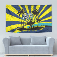 Waimanalo Oahu Hawaii Surfing Tapestry Tropical Beach Retro Sunburst Surfboard TS04 - Polynesian Pride