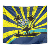 Waimanalo Oahu Hawaii Surfing Tapestry Tropical Beach Retro Sunburst Surfboard TS04 - Polynesian Pride
