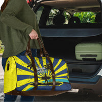 Waimanalo Oahu Hawaii Surfing Travel Bag Tropical Beach Retro Sunburst Surfboard TS04 - Polynesian Pride
