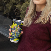 Waimanalo Oahu Hawaii Surfing Tumbler Cup Tropical Beach Retro Sunburst Surfboard TS04 - Polynesian Pride