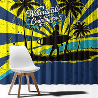 Waimanalo Oahu Hawaii Surfing Window Curtain Tropical Beach Retro Sunburst Surfboard TS04 - Polynesian Pride