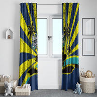 Waimanalo Oahu Hawaii Surfing Window Curtain Tropical Beach Retro Sunburst Surfboard TS04 - Polynesian Pride