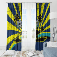 Waimanalo Oahu Hawaii Surfing Window Curtain Tropical Beach Retro Sunburst Surfboard TS04 - Polynesian Pride