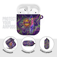 Waimanalo Hawaii Sun Rabbit AirPods Case Psychedelic Trippy Neon Swirl Graphic TS04 - Polynesian Pride