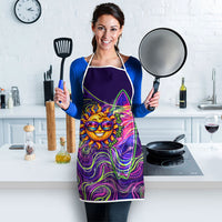 Waimanalo Hawaii Sun Rabbit Apron Psychedelic Trippy Neon Swirl Graphic TS04 - Polynesian Pride