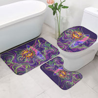 Waimanalo Hawaii Sun Rabbit Bathroom Set Psychedelic Trippy Neon Swirl Graphic TS04 - Polynesian Pride