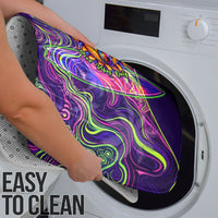 Waimanalo Hawaii Sun Rabbit Bathroom Set Psychedelic Trippy Neon Swirl Graphic TS04 - Polynesian Pride