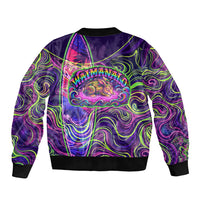 Waimanalo Hawaii Sun Rabbit Bomber Jacket Psychedelic Trippy Neon Swirl Graphic TS04 - Polynesian Pride