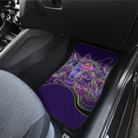 Waimanalo Hawaii Sun Rabbit Car Mats Psychedelic Trippy Neon Swirl Graphic TS04 - Polynesian Pride