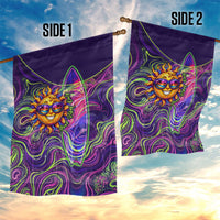 Waimanalo Hawaii Sun Rabbit Garden Flag Psychedelic Trippy Neon Swirl Graphic TS04 - Polynesian Pride
