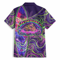 Waimanalo Hawaii Sun Rabbit Hawaiian Shirt Psychedelic Trippy Neon Swirl Graphic TS04 - Polynesian Pride