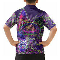 Waimanalo Hawaii Sun Rabbit Hawaiian Shirt Psychedelic Trippy Neon Swirl Graphic TS04 - Polynesian Pride