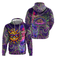 Waimanalo Hawaii Sun Rabbit Hoodie Psychedelic Trippy Neon Swirl Graphic TS04 - Polynesian Pride