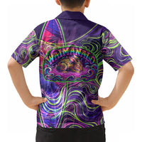 Waimanalo Hawaii Sun Rabbit Kid Hawaiian Shirt Psychedelic Trippy Neon Swirl Graphic TS04 - Polynesian Pride