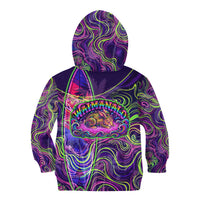 Waimanalo Hawaii Sun Rabbit Kid Hoodie Psychedelic Trippy Neon Swirl Graphic TS04 - Polynesian Pride