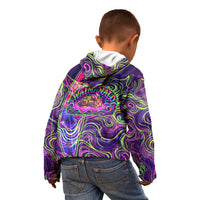 Waimanalo Hawaii Sun Rabbit Kid Hoodie Psychedelic Trippy Neon Swirl Graphic TS04 - Polynesian Pride