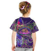 Waimanalo Hawaii Sun Rabbit Kid T Shirt Psychedelic Trippy Neon Swirl Graphic TS04 - Polynesian Pride