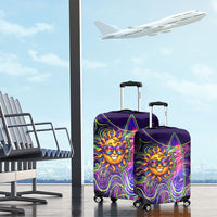 Waimanalo Hawaii Sun Rabbit Luggage Cover Psychedelic Trippy Neon Swirl Graphic TS04 - Polynesian Pride
