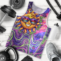 Waimanalo Hawaii Sun Rabbit Men Tank Top Psychedelic Trippy Neon Swirl Graphic TS04 - Polynesian Pride