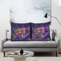 Waimanalo Hawaii Sun Rabbit Pillow Cover Psychedelic Trippy Neon Swirl Graphic TS04 - Polynesian Pride