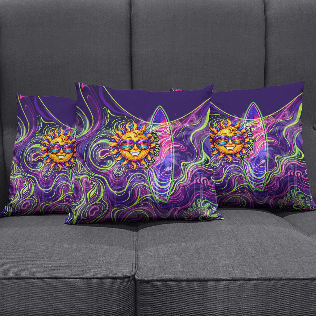 Waimanalo Hawaii Sun Rabbit Pillow Cover Psychedelic Trippy Neon Swirl Graphic TS04 - Polynesian Pride