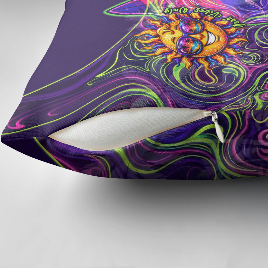 Waimanalo Hawaii Sun Rabbit Pillow Cover Psychedelic Trippy Neon Swirl Graphic TS04 - Polynesian Pride