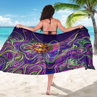 Waimanalo Hawaii Sun Rabbit Sarong Psychedelic Trippy Neon Swirl Graphic TS04 - Polynesian Pride