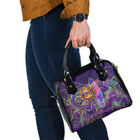 Waimanalo Hawaii Sun Rabbit Shoulder Handbag Psychedelic Trippy Neon Swirl Graphic TS04 - Polynesian Pride