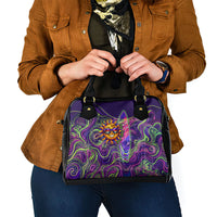 Waimanalo Hawaii Sun Rabbit Shoulder Handbag Psychedelic Trippy Neon Swirl Graphic TS04 - Polynesian Pride