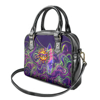 Waimanalo Hawaii Sun Rabbit Shoulder Handbag Psychedelic Trippy Neon Swirl Graphic TS04 - Polynesian Pride