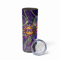 Waimanalo Hawaii Sun Rabbit Skinny Tumbler Psychedelic Trippy Neon Swirl Graphic TS04 - Polynesian Pride